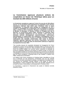 La Commission approuve plusieurs actions de coopération