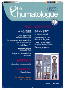 Mai 2009 - Fédération Française de Rhumatologie