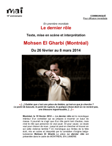 Mohsen El Gharbi - Montréal, arts interculturels