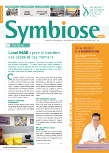 Symbiose n°64 - Mars 2015 - Groupement des Hôpitaux de l`Institut