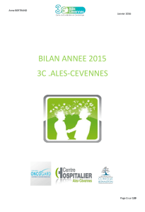 Rapport d`activité 2015 du 3C Alès-Cevennes