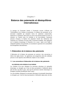 Balance des paiements et déséquilibres internationaux