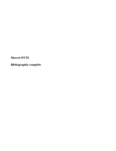 Marcel OTTE Bibliographie complète