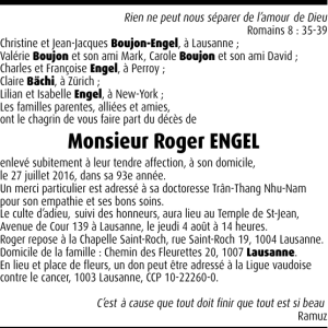 Monsieur Roger ENGEL