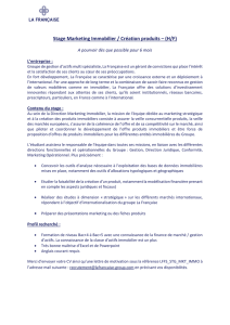 Stage Marketing Immobilier / Création produits – (H/F)