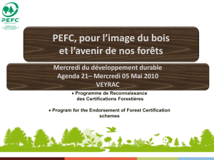 Présentation PEFC - Limoges Métropole