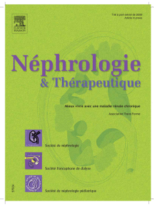 tiré à part - revue néphrologie et thérapeutique - Trans