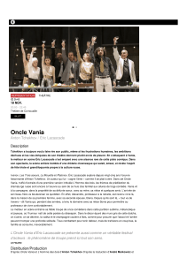 Oncle Vania - Théâtre de Cornouaille