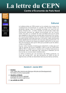 Lettre #8 - CEPN - Université Paris 13