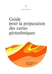 Guide pour la préparation des cartes géotechniques