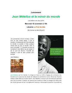 Lancement Jean Métellus et le miroir du monde