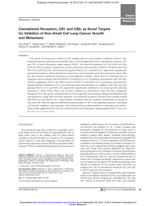 Cannabinoid Receptors, CB1 and CB2, as Novel Targets