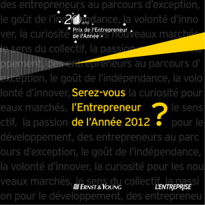 Serez-vous l`Entrepreneur de l`Année 2012?