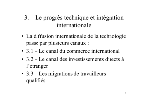 3. – Le progrès technique et intégration internationale - SES-ens