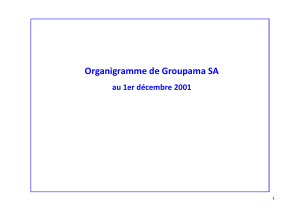 Organigramme de Groupama SA