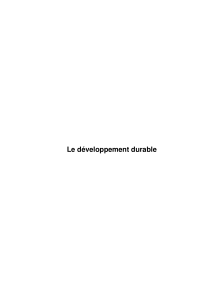 Le développement durable - Gites de Wallonie Documentation