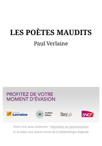 les poètes maudits - Parallèles Éditions