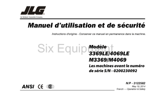 Manuel Nacelle ciseau JLG M4069