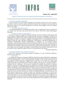 Infos 104 juillet 2010 - Département de Pharmacologie de Bordeaux