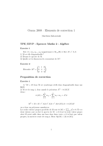 Oraux 2008 - Elements de correction 1 TPE/EIVP : Epreuve Maths 2