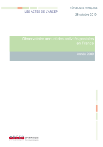 Observatoire annuel des activités postales en France