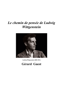 Le chemin de pensée de Ludwig Wittgenstein