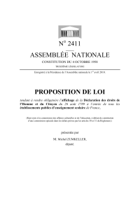 N° 2411 ASSEMBLÉE NATIONALE PROPOSITION DE LOI