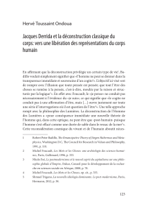 Jacques Derrida et la déconstruction classique du