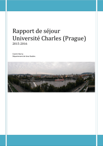 Rapport de séjour Université Charles (Prague)