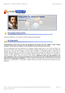 Biographie de Johannes Kepler - Futura