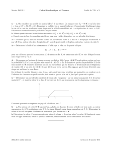 Master IMEA 1 Calcul Stochastique et Finance Feuille de T.D. no 1 1