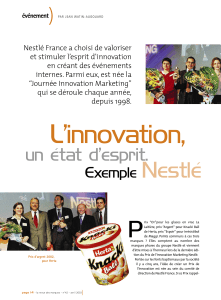 L`innovation, un état d`esprit chez Nestlé