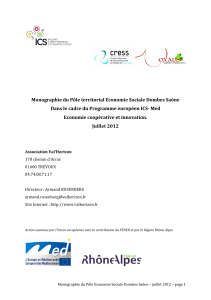Monographie du Pôle territorial Economie Sociale Dombes Saône