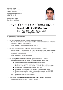 DEVELOPPEUR INFORMATIQUE Java/UML PHP/Merise