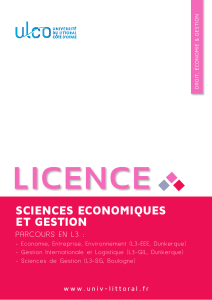 Licence Science economie et gestion