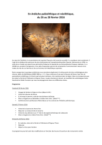 En Ardèche paléolithique et néolithique (février 2016)