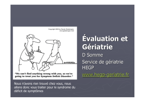 Comprehensive Geriatric Assessment (évaluation