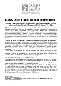 L`ESC Dijon s`occupe de la distribution !