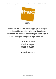 FNAC Sciences humaines, sociologie, psychologie