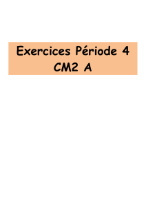 Exercices Période 4 CM2 A Semaine 1 : Brèves nouvelles. Recopie