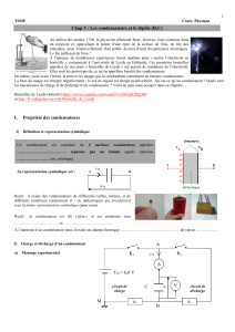 1 TSMP Cours Physique Chap 5 : Les condensateurs et le dipôle (R