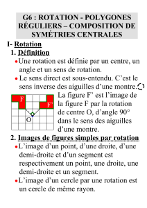 rotation - polygones réguliers – composition de symétries centrales