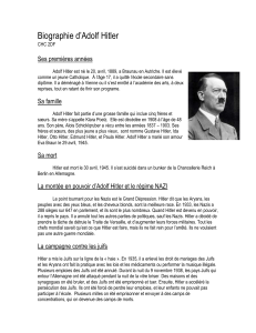 Biographie d`Adolf Hitler - histoire-ro