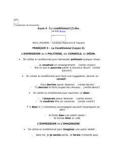 leçon 4 - Le conditionnel (2) - FRANÇAIS