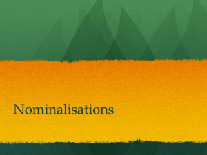 Nominalisations