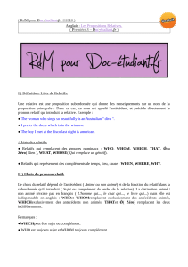 ( Rd M pour Doc - étudiant.fr, © 20 10 ) Anglais : Les Propositions