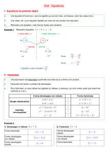 Ch5 : Equations