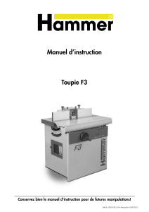 Manuel d`instruction Toupie F3
