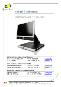 Manuel d`utilisation MagniLink Zip PREMIUM