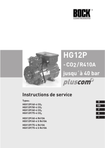 Instruction de service compresseur BOCK -HG12P